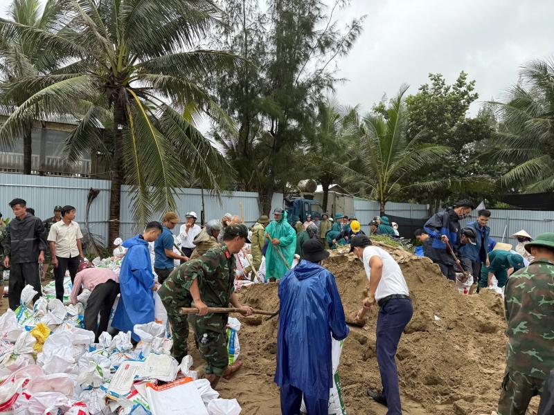 Đà Nẵng khắc phục sạt lở bờ biển Hội An sau bão số 12 - Ảnh 4.