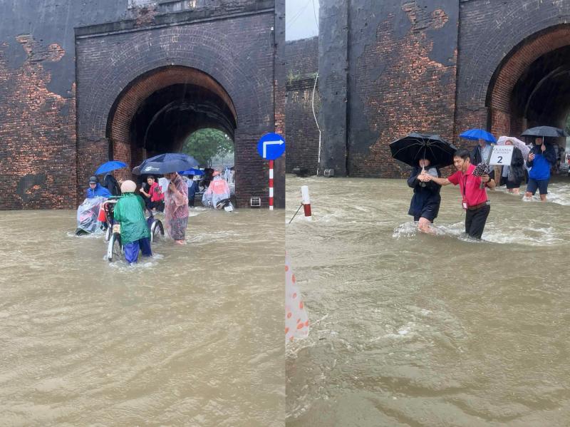 Trải nghiệm 'nhớ đời' của khách Tây giữa mưa lũ ở Huế: Đến sân bay bằng...đò - Ảnh 3.
