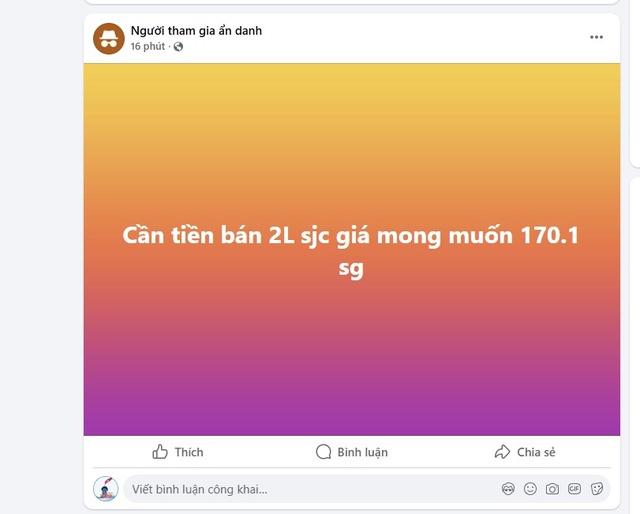 Giá vàng miếng SJC tự do rao mức không tưởng 170 triệu đồng/lượng - Ảnh 1.