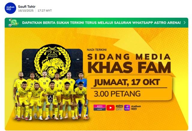 FAM bất ngờ họp báo phiên đặc biệt ngày 17.10, Chính phủ Malaysia hứa không rút tài trợ- Ảnh 1.
