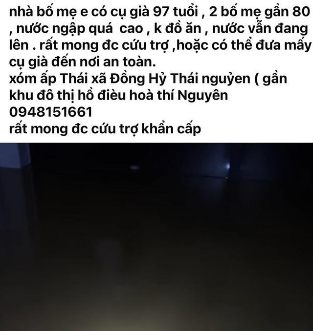 Người dân Thái Nguyên trắng đêm ngâm mình trong cơn lũ lịch sử, tiếp tục cầu cứu - Ảnh 2.