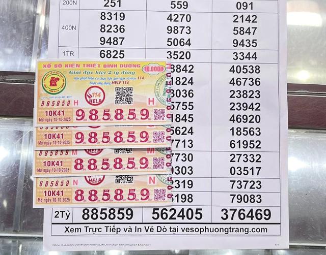 Lộ diện hàng loạt vé trúng xổ số miền Nam đài Bình Dương: Có tứ quý '8888' - Ảnh 2.