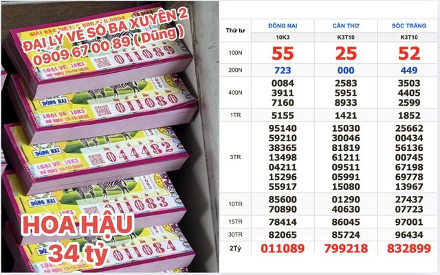 Xổ số miền Nam: Một người mua nguyên cây vé số trúng 34,3 tỉ đồng - Ảnh 1.