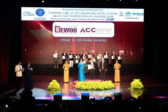DEWOO Group được vinh danh Top 100 Thương hiệu Uy tín Hàng đầu Châu Á 2025 - Ảnh 1.