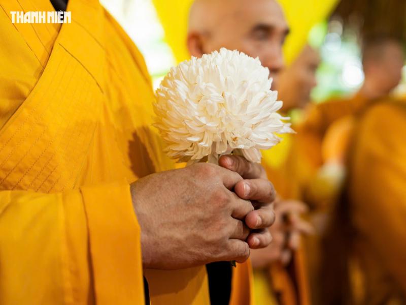 Lễ trà tỳ, nhập bảo tháp trưởng lão hòa thượng Thích Từ Thông ở chùa Thanh Sơn - Ảnh 14.