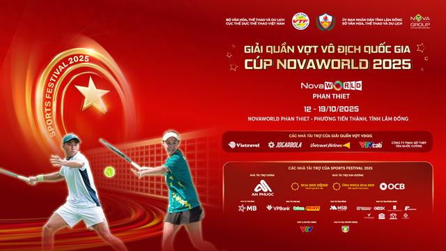 Giải Quần vợt Vô địch Quốc gia - Cúp NovaWorld 2025 mở màn Sports Festival GĐ 2 - Ảnh 1.