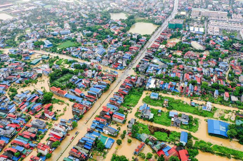 Thái Nguyên nhìn từ trên cao: Nước dâng cao bao vây trung tâm, người dân chạy lũ- Ảnh 6.