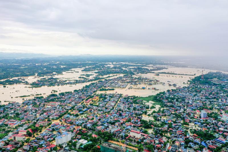 Thái Nguyên nhìn từ trên cao: Nước dâng cao bao vây trung tâm, người dân chạy lũ- Ảnh 11.