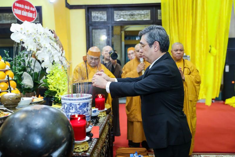 Lãnh đạo TP.HCM viếng trưởng lão hòa thượng Thích Trí Tịnh- Ảnh 2.