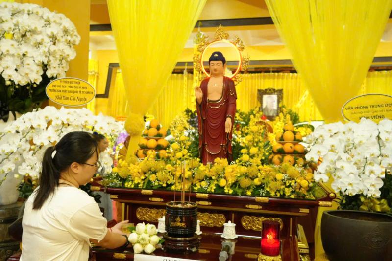 Các đoàn viếng tang trưởng lão hòa thượng Thích Trí Tịnh tại chùa Vĩnh Nghiêm - Ảnh 10.