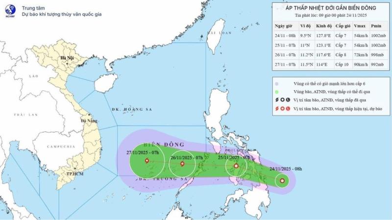 Xuất hiện áp thấp nhiệt đới, khả năng mạnh lên thành bão trên Biển Đông- Ảnh 3.
