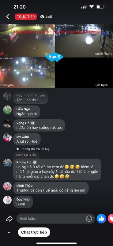Người Huế thức đêm theo dõi livestream cập nhật mưa lũ , không hoang mang vì tin đồn - Ảnh 2.