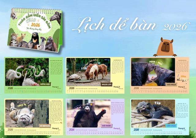 Thảo Cầm Viên Sài Gòn dành toàn bộ lợi nhuận bộ lịch 2026 ủng hộ miền Trung - Ảnh 1.