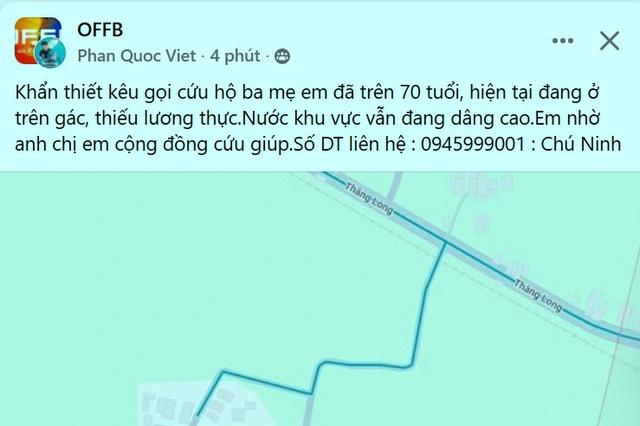 Mạng xã hội kêu cứu người dân vùng lũ: Giới trẻ đồng lòng hỗ trợ - Ảnh 1.