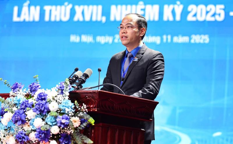 Anh Nguyễn Tiến Hưng được bầu giữ chức Bí thư Thành đoàn Hà Nội - Ảnh 1.