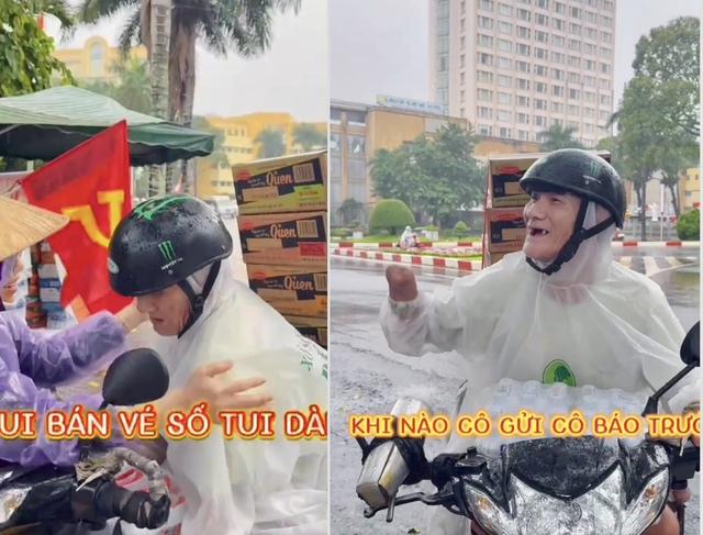 Ông cụ bán vé số chở mì gói cứu trợ vùng lũ làm lay động lòng người - Ảnh 1.