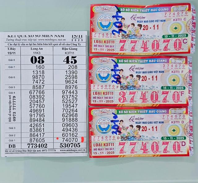Hàng loạt tờ trúng xổ số miền Nam ngày 15 tháng 11, khách mừng rỡ nhận tiền - Ảnh 2.