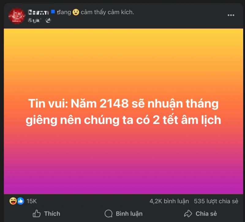 Dân mạng xôn xao 'năm 2148 người Việt đón… 2 tết âm lịch', thực hư thế nào? - Ảnh 2.