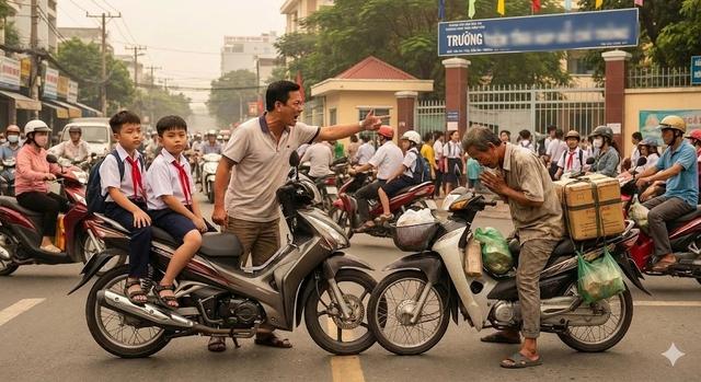 Hai chuyện mắt thấy tai nghe ở cổng trường - Ảnh 1.