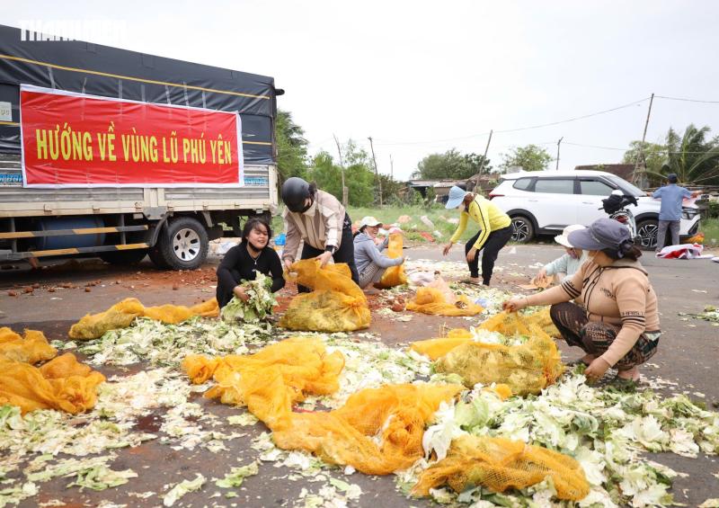 Sư cô Diệu Huệ gom rau tiếp tế cho bà con vùng rốn lũ Đắk Lắk - Ảnh 5.