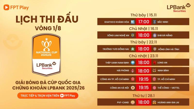 Lịch thi đấu Cúp quốc gia mới nhất: Đội của cố vấn Park Hang-seo mở màn loạt trận thư hùng- Ảnh 1.