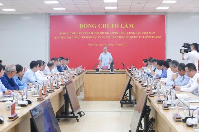 Tổng Bí thư Tô Lâm kiểm tra dự án sân bay Long Thành- Ảnh 4.