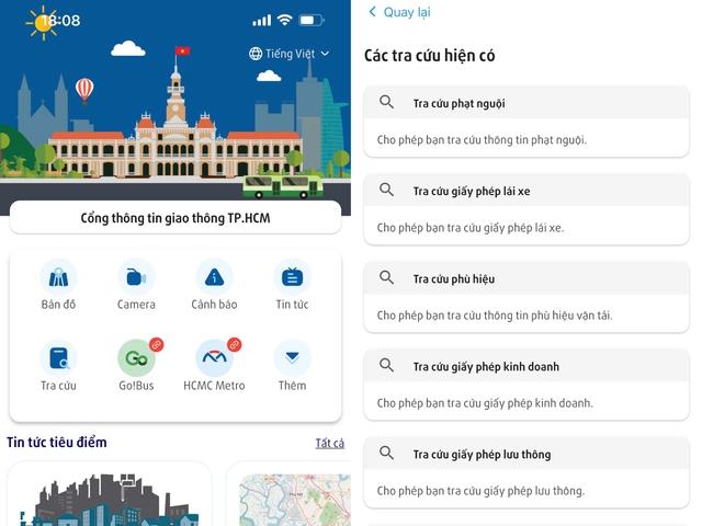 Tra cứu phạt nguội, bằng lái xe, kẹt xe, ngập nước... ở TP.HCM bằng cách này - Ảnh 3.