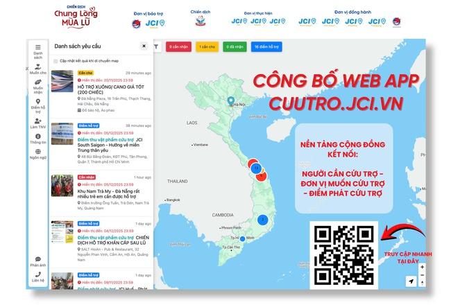 Ra mắt trang web thông tin cứu hộ cho người dân vùng ngập lụt  - Ảnh 1.