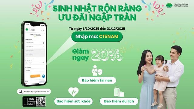 Cathay Việt Nam kỷ niệm 15 năm thành lập: Sinh nhật rộn rang-Ưu đãi ngập tràn - Ảnh 1.