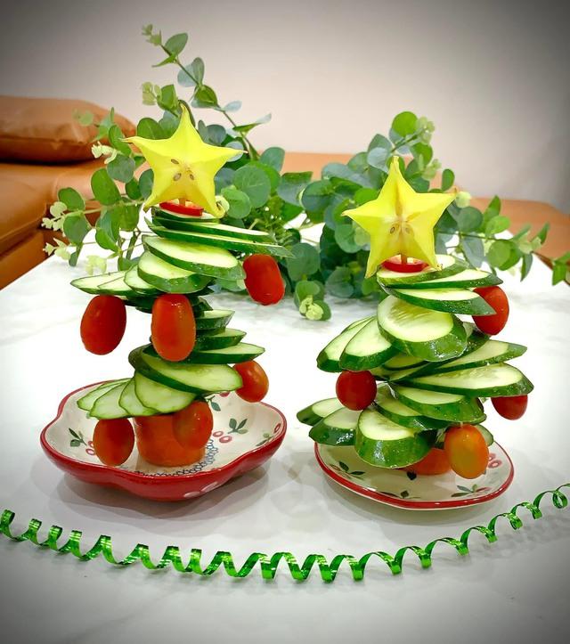 Cây thông Noel từ rau xà lách thành 'trend' mạng xã hội với cách làm đơn giản - Ảnh 4.