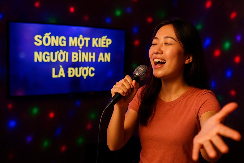 Trend karaoke 'sống một kiếp người bình an là được': Vì sao gây sốt cận tết 2026? - Ảnh 1.