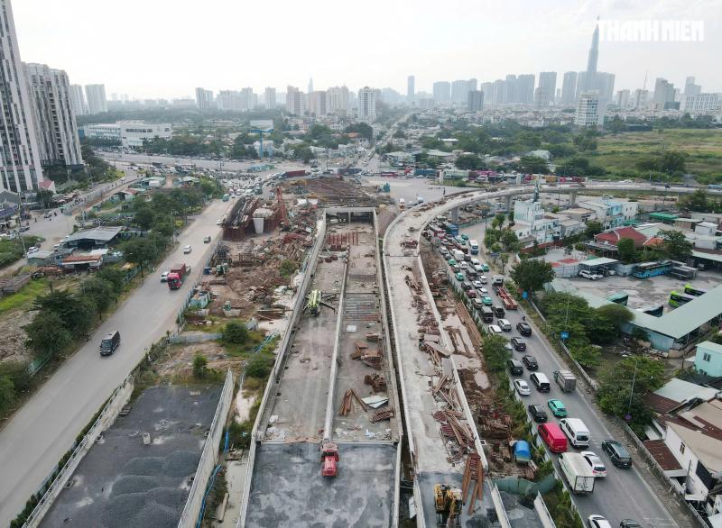 Cận cảnh nút giao hiện đại nhất TP.HCM dự kiến về đích năm 2026 - Ảnh 5.