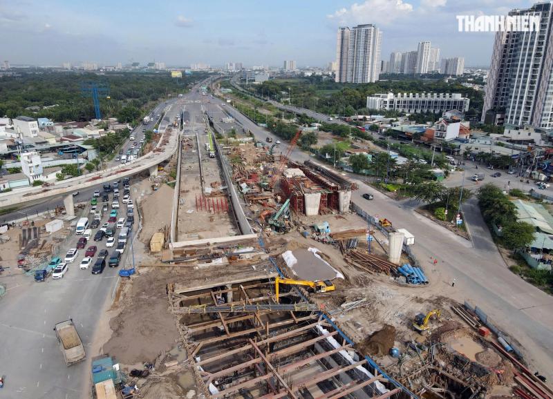 Cận cảnh nút giao hiện đại nhất TP.HCM dự kiến về đích năm 2026 - Ảnh 2.