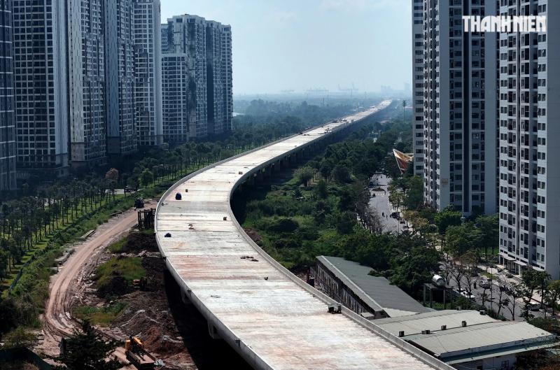 Cầu cạn Vành đai 3 đi qua Vinhomes Grand Park khi nào xong?- Ảnh 3.