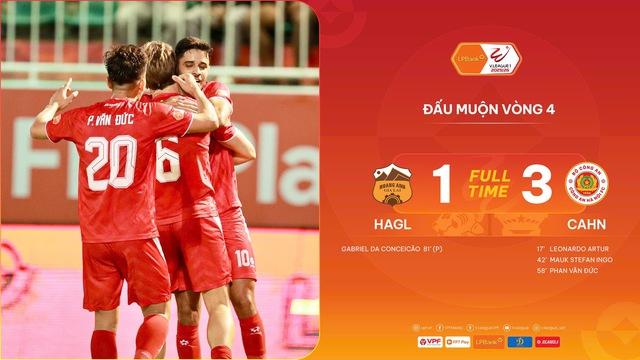 Bảng xếp hạng V-League mới nhất: HAGL của sao U.22 Việt Nam thua CLB CAHN trận đấu bù, chưa thoát hiểm- Ảnh 1.