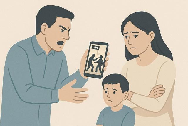 Ép con xem cảnh bạo lực, livestream 'dằn mặt' vợ chồng: Phạt tới 20 triệu đồng- Ảnh 2.
