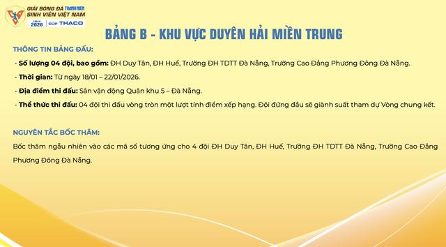 Lịch thi đấu mới nhất TNSV THACO cup 2026: Tất cả đều được phát trực tiếp, xem ở đâu?- Ảnh 6.