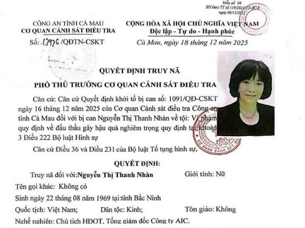 Cà Mau: Truy tố Nguyễn Thị Thanh Nhàn, cựu Chủ tịch AIC trong vụ án thứ 2  - Ảnh 1.