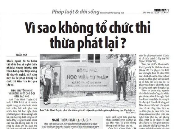 Tin vui cho những ai muốn hành nghề thừa phát lại- Ảnh 1.