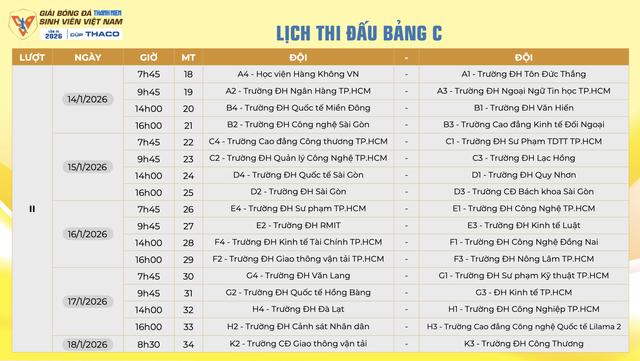 Lịch thi đấu mới nhất TNSV THACO cup 2026: Tất cả đều được phát trực tiếp, xem ở đâu?- Ảnh 15.