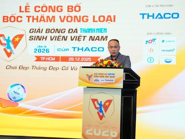Tổng thư ký VFF: Truyền 'lửa' SEA Games 33 vào giải TNSV THACO cup 2026- Ảnh 2.