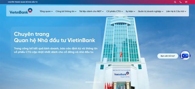 VietinBank ra mắt website Quan hệ Nhà đầu tư mới: Minh bạch kiến tạo niềm tin- Ảnh 1.