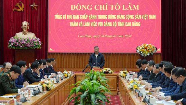 Tổng Bí thư: Phát triển Cao Bằng theo hướng 'hiệu quả - năng suất - hạnh phúc'

- Ảnh 1.