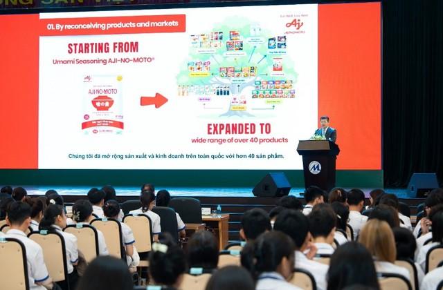 TGĐ Ajinomoto Việt Nam chia sẻ bài học ‘Mục đích tồn tại’ cùng hàng trăm sinh viên- Ảnh 2.