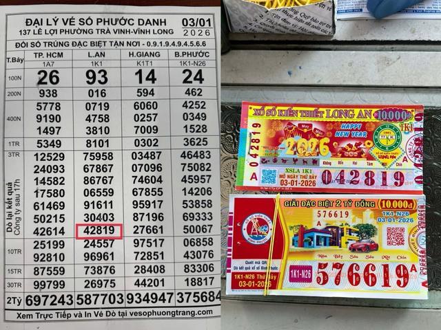 Xuất hiện 140 tờ trúng xổ số miền Nam ngày 3 tháng 1 đài Long An- Ảnh 1.