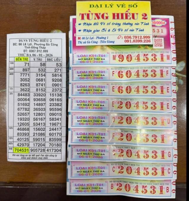 Xuất hiện 25 tờ trúng xổ số miền Nam ngày 6 tháng 1 đài Bến Tre  - Ảnh 2.
