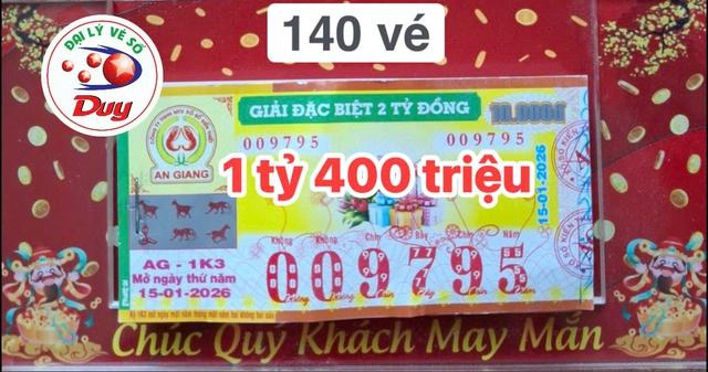 Xuất hiện 168 tờ trúng xổ số miền Nam ngày 15 tháng 1 đài An Giang,Bình Thuận - Ảnh 1.