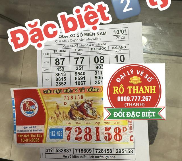 Trùng hợp hiếm vé trúng độc đắc xổ số miền Nam, khách lấy 1 tỉ tiền mặt - Ảnh 1.