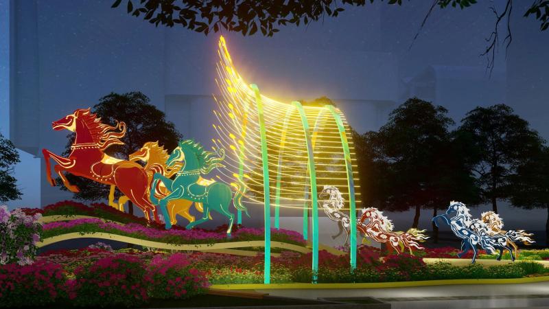Đường hoa Nguyễn Huệ Tết Bính Ngọ: Hé lộ linh vật ngựa cao gần 7 m - Ảnh 5.