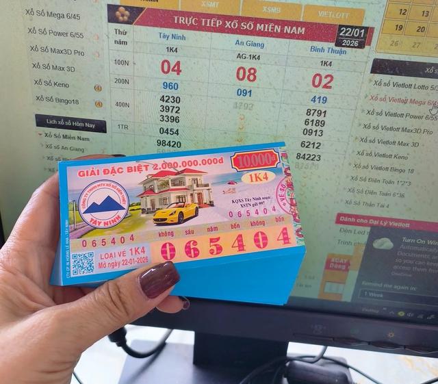 Xổ số miền Nam ngày 22 tháng 1: Xuất hiện dãy số trúng 2 giải đài BìnhThuận - Ảnh 1.